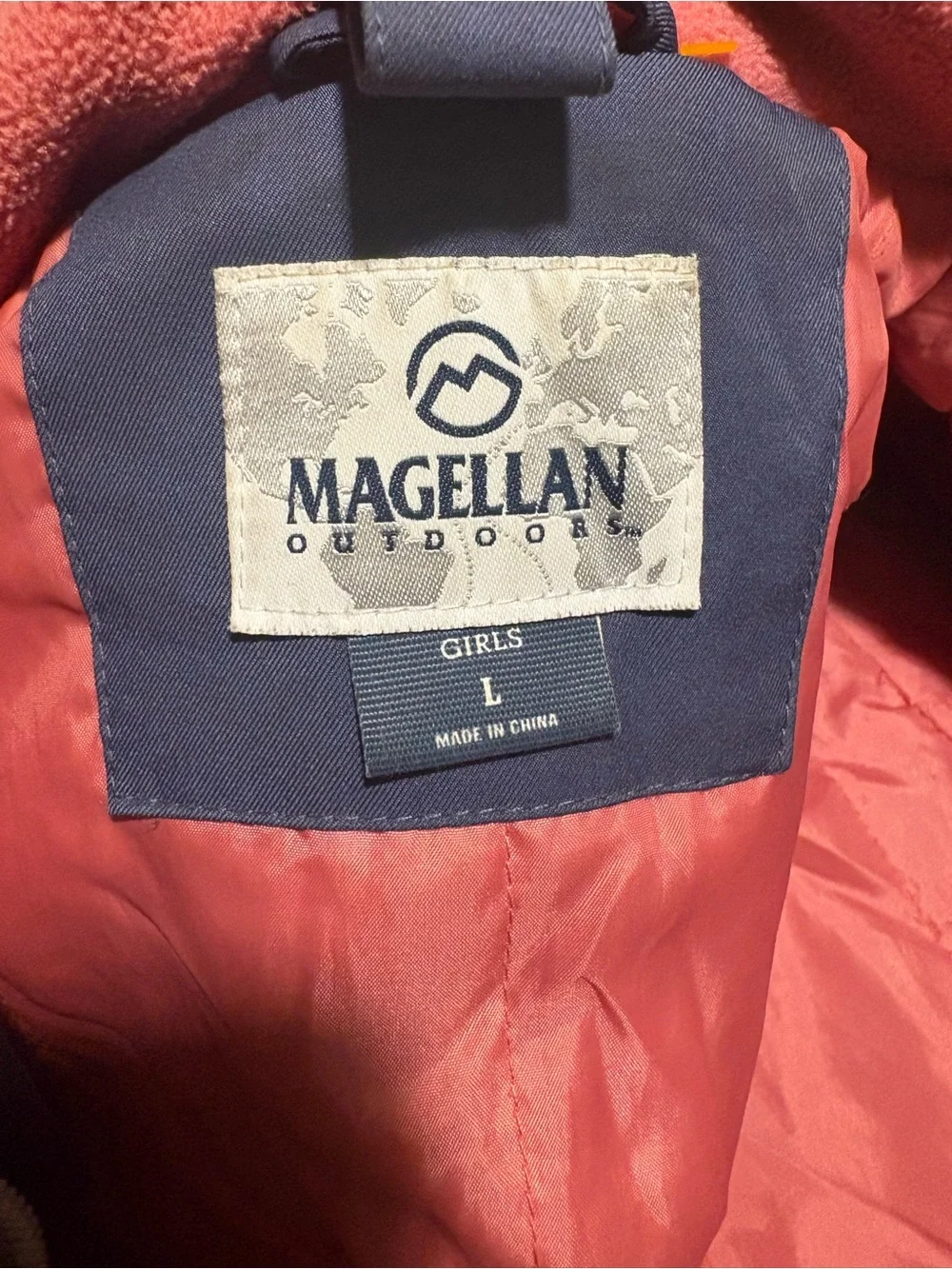 Magellan Outdoors Academy Girls Purple Blue Hooded Zip Up Jacket - Large